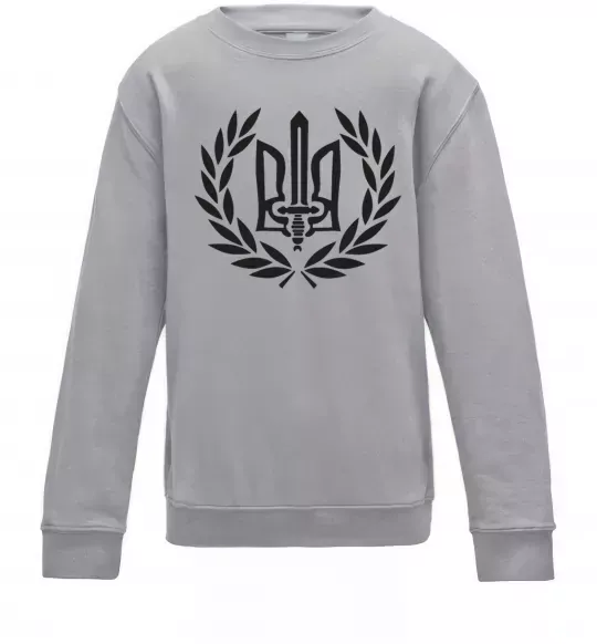 Дитячий світшот Україна тризуб-меч Сірий меланж фото