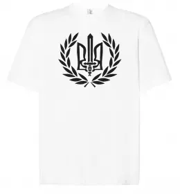 Футболка Оверсайз Україна тризуб-меч Белый фото