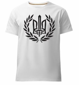 Мужская премиум футболка Україна тризуб-меч