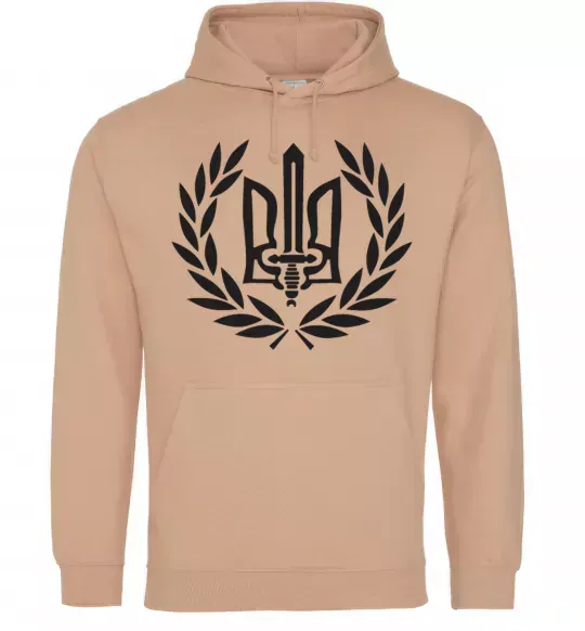 Жіноча толстовка (худі) Україна тризуб-меч Пісочний фото