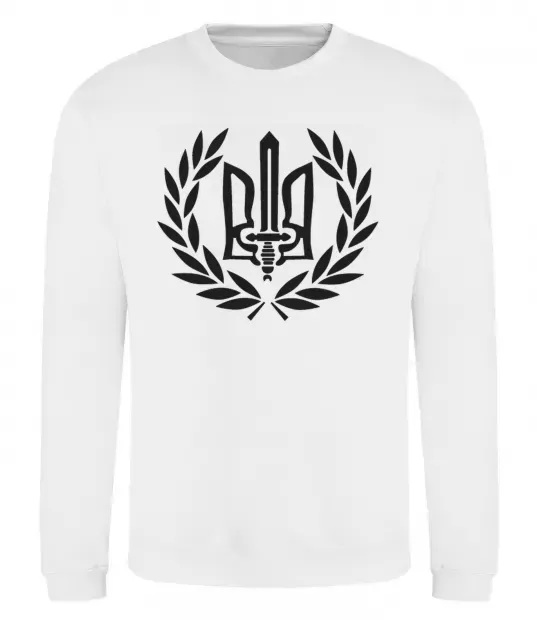 Свитшот Україна тризуб-меч Белый фото