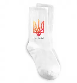 Носки I love Ukraine Белый фото