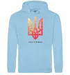 Мужская толстовка (худи) I love Ukraine Голубой фото