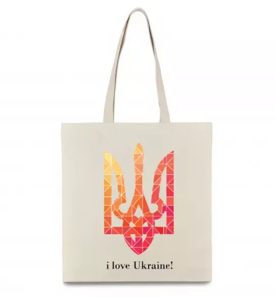 Эко-сумка I love Ukraine Бежевый фото