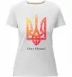 Жіноча преміум футболка I love Ukraine Білий фото