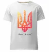 Мужская премиум футболка I love Ukraine Белый фото