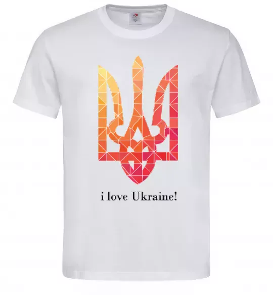 Чоловіча футболка I love Ukraine Білий фото