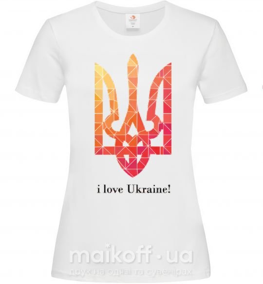 Женская футболка I love Ukraine Белый фото