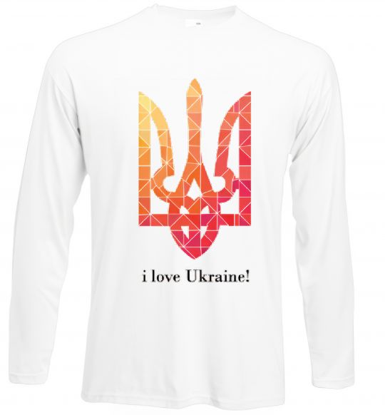 Лонгслів I love Ukraine Білий фото