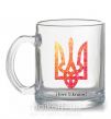 Чашка стеклянная I love Ukraine Прозрачный фото