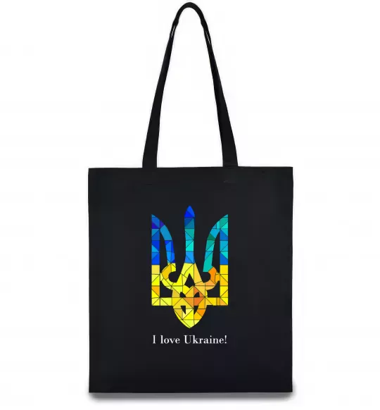 Еко-сумка Я люблю Україну Чорний фото