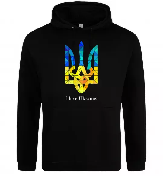 Жіноча толстовка (худі) Я люблю Україну Чорний фото