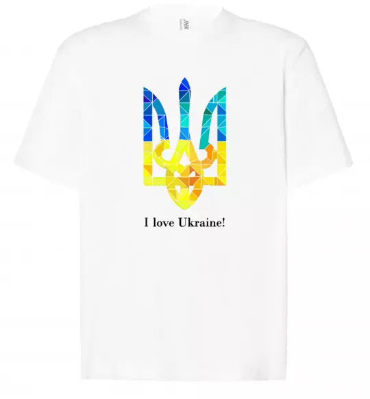 Футболка Оверсайз Я люблю Україну Белый фото