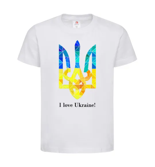 Детская футболка Я люблю Україну Белый фото