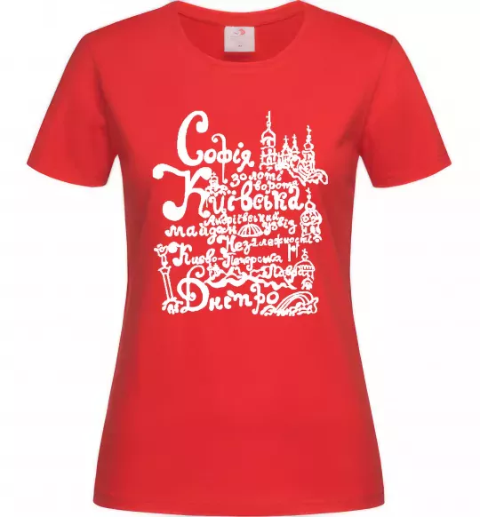 Женская футболка Київ Красный фото