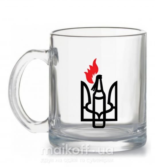 Чашка стеклянная Герб - коктейль Молотова Прозрачный фото