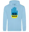 Мужская толстовка (худи) NO WAR Голубой фото