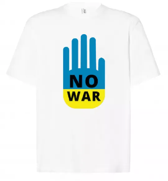 Футболка Оверсайз NO WAR Белый фото