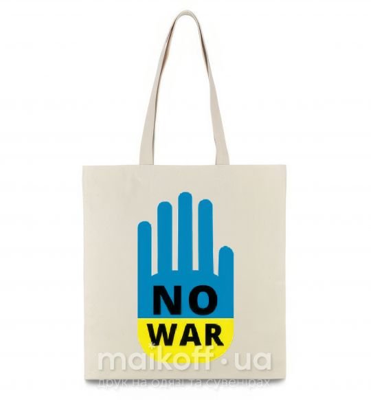 Эко-сумка NO WAR Бежевый фото