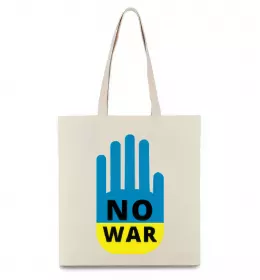 Эко-сумка UKRAINE no war Бежевый фото