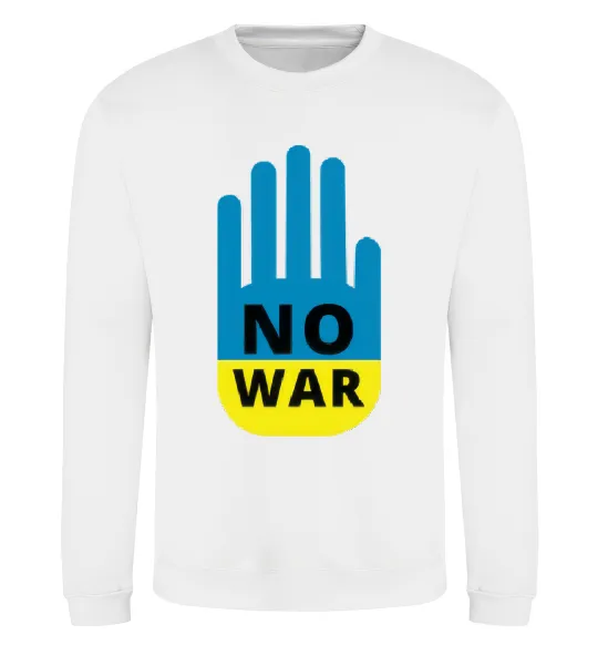 Світшот NO WAR Білий фото