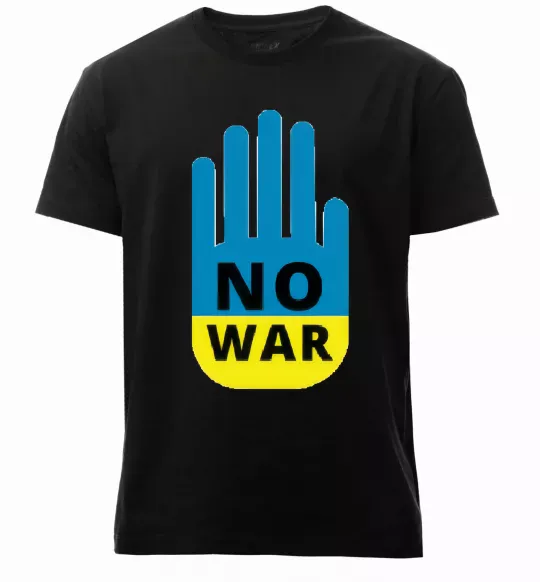 Мужская премиум футболка NO WAR Черный фото