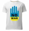 Мужская премиум футболка NO WAR Белый фото