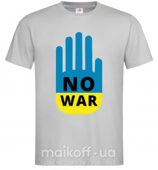 Мужская футболка NO WAR Серый фото