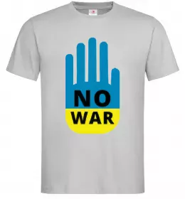 Мужская футболка NO WAR Серый фото