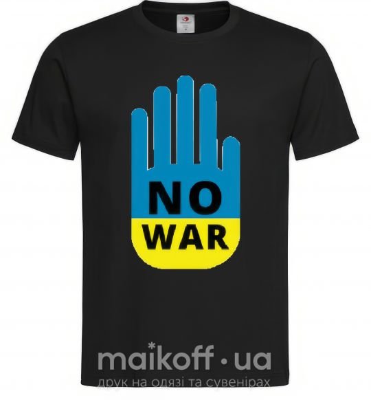 Чоловіча футболка NO WAR Чорний фото