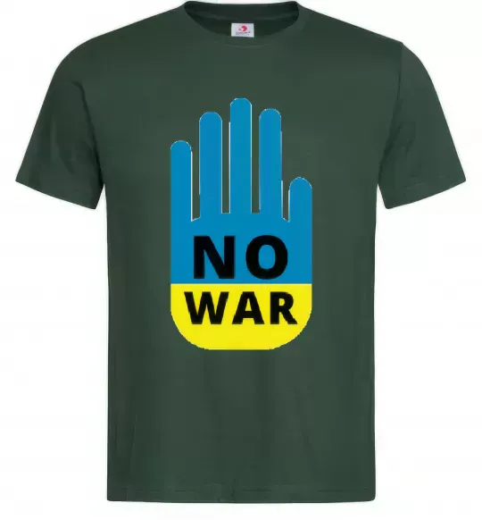 Мужская футболка NO WAR Темно-зеленый фото