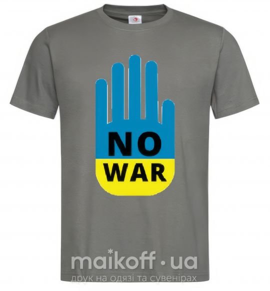 Чоловіча футболка NO WAR Графіт фото