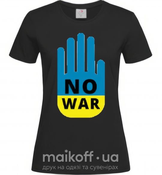 Женская футболка NO WAR Черный фото