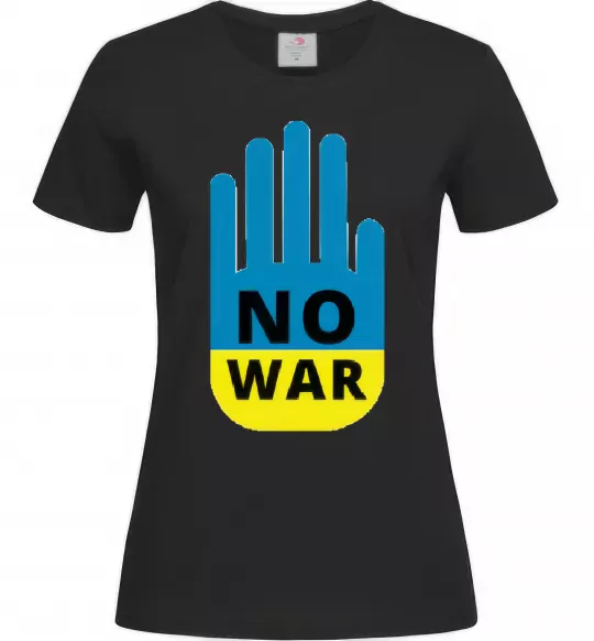 Жіноча футболка NO WAR Чорний фото