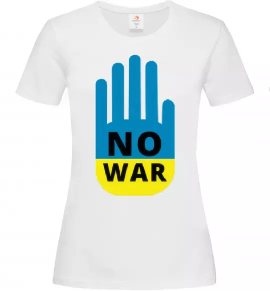 Жіноча футболка NO WAR Білий фото