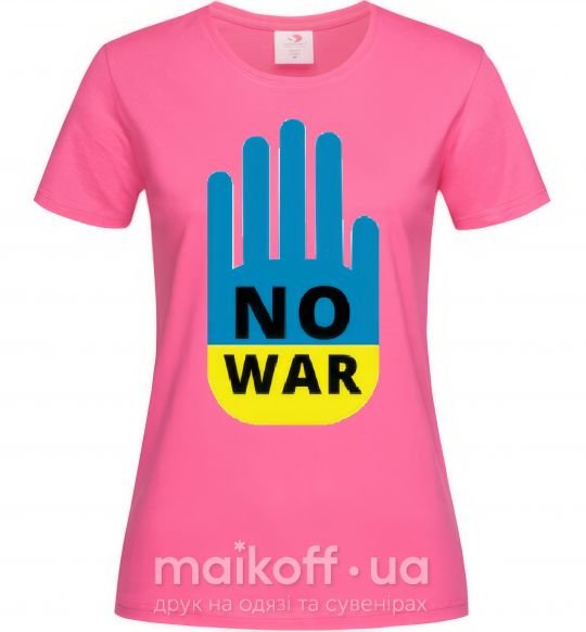 Женская футболка NO WAR Ярко-розовый фото