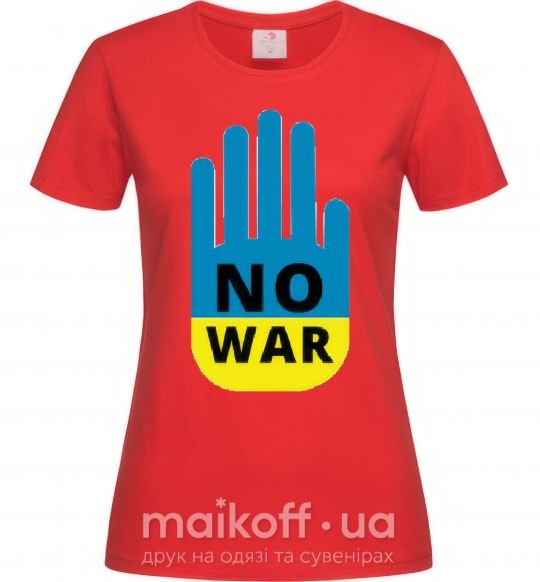 Женская футболка NO WAR Красный фото