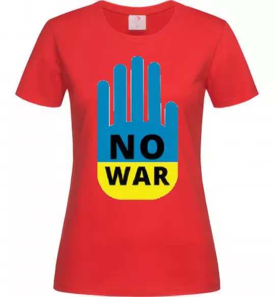 Жіноча футболка NO WAR Червоний фото