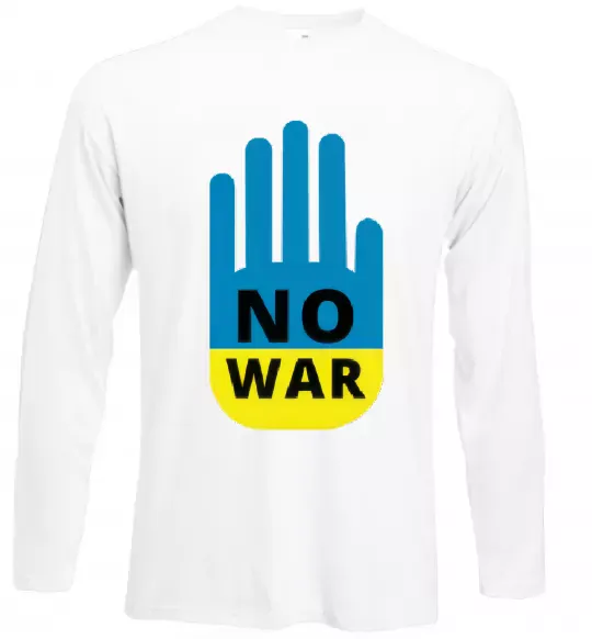 Лонгслив NO WAR Белый фото
