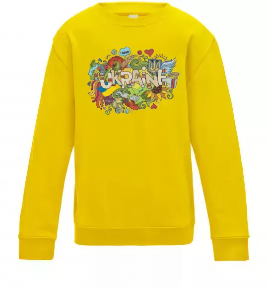 Детский Свитшот Ukraine Солнечно желтый фото