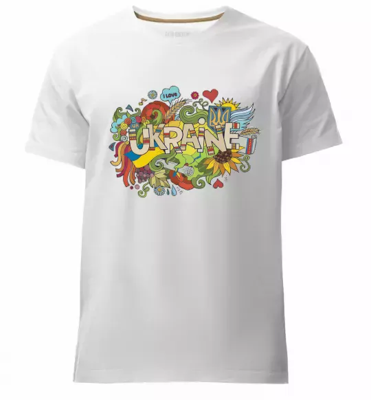 Чоловіча преміум футболка Ukraine Білий фото