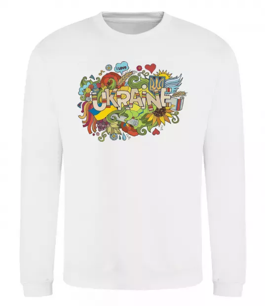 Свитшот Ukraine Белый фото