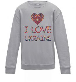 Дитячий світшот Вишиванка - I love Ukraine