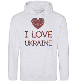 Жіноча толстовка (худі) Вишиванка - I love Ukraine