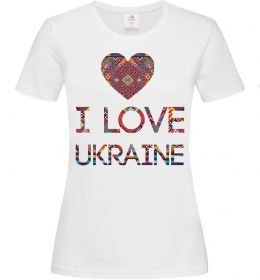 Жіноча футболка Вишиванка - I love Ukraine