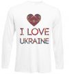 Лонгслів Вишиванка - I love Ukraine Білий фото