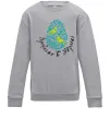 Детский Свитшот Петриківський роспис - пташки Серый меланж фото