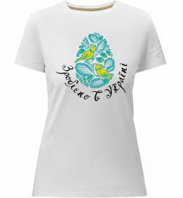 Женская премиум футболка Петриківський роспис - пташки