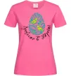 Жіноча футболка Петриківський роспис - пташки Яскраво-рожевий Жіноча футболка Петриківський роспис - пташки Яскраво-рожевий фото