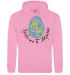 Женская толстовка (худи) Петриківський роспис - пташки Розовый фото